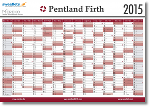 year planner with 14 columns of months for 2015